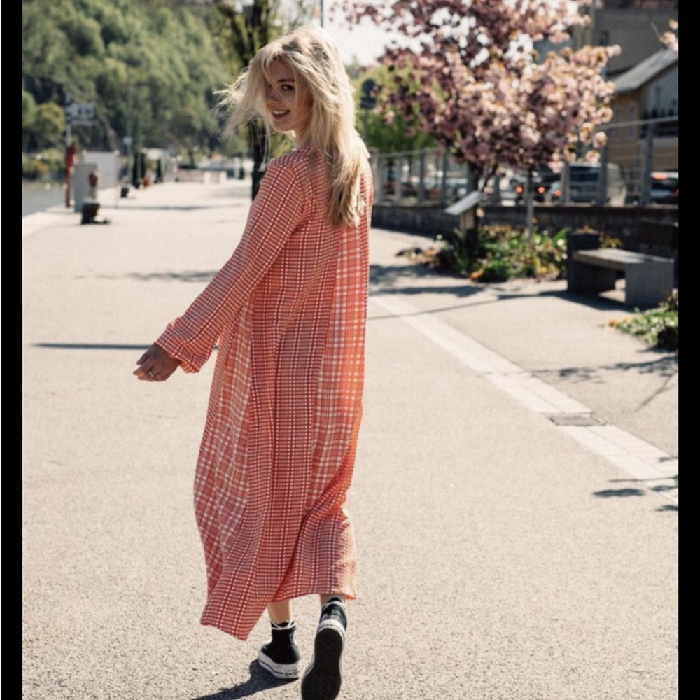 Stine Goya Leila Mixed Check Midi dress in perfect condition.